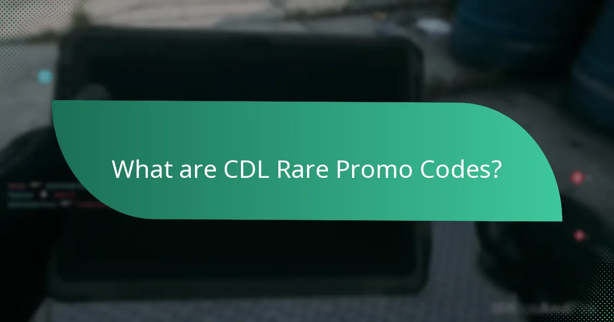 Which items can be unlocked with CDL Rare Promo Codes?