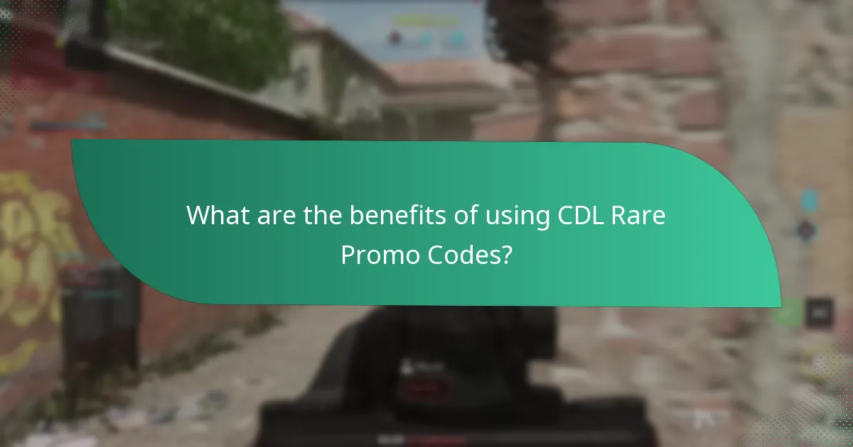 What are the benefits of using CDL Rare Promo Codes?
