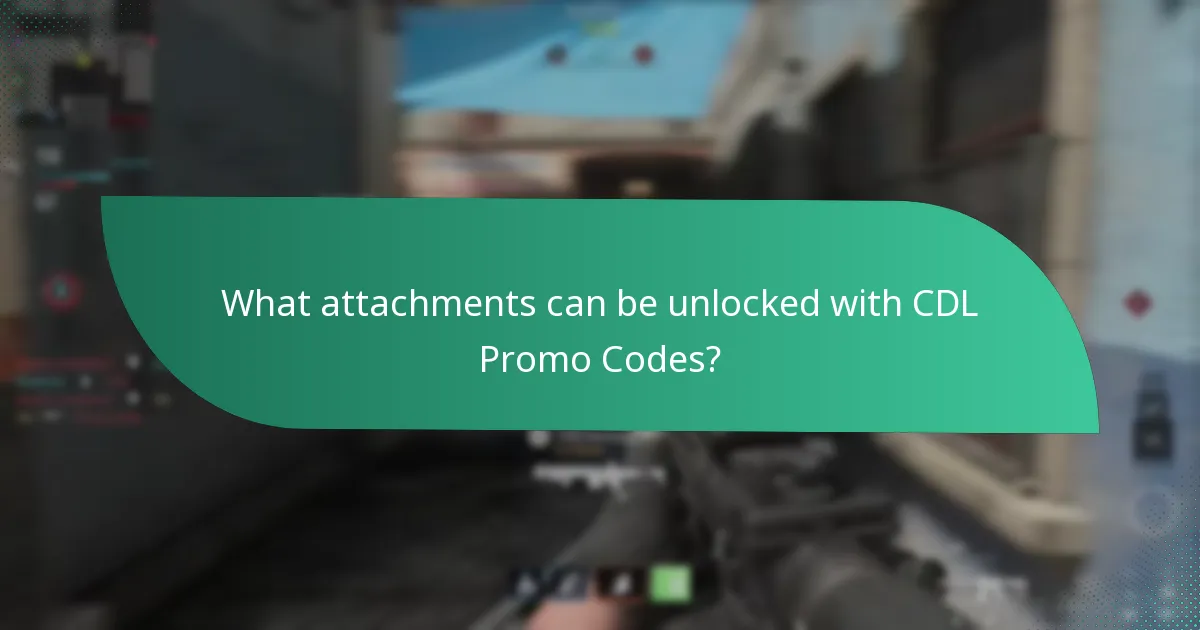 What attachments can be unlocked with CDL Promo Codes?
